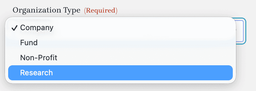 image of drop-down selector